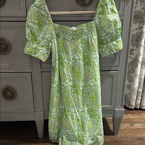 J Crew x SZ Blockprints Paisley Puff Sleeve Dress